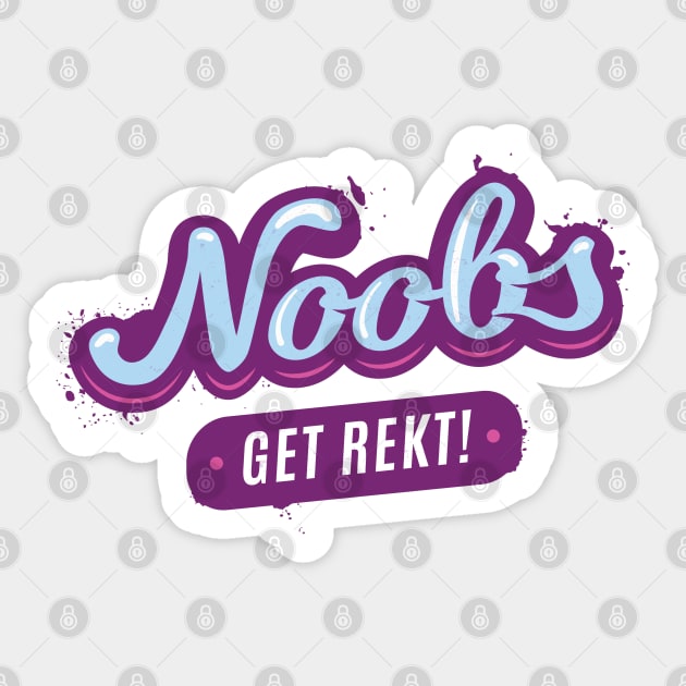 NOOBS - Get Rekt Sticker by zoljo